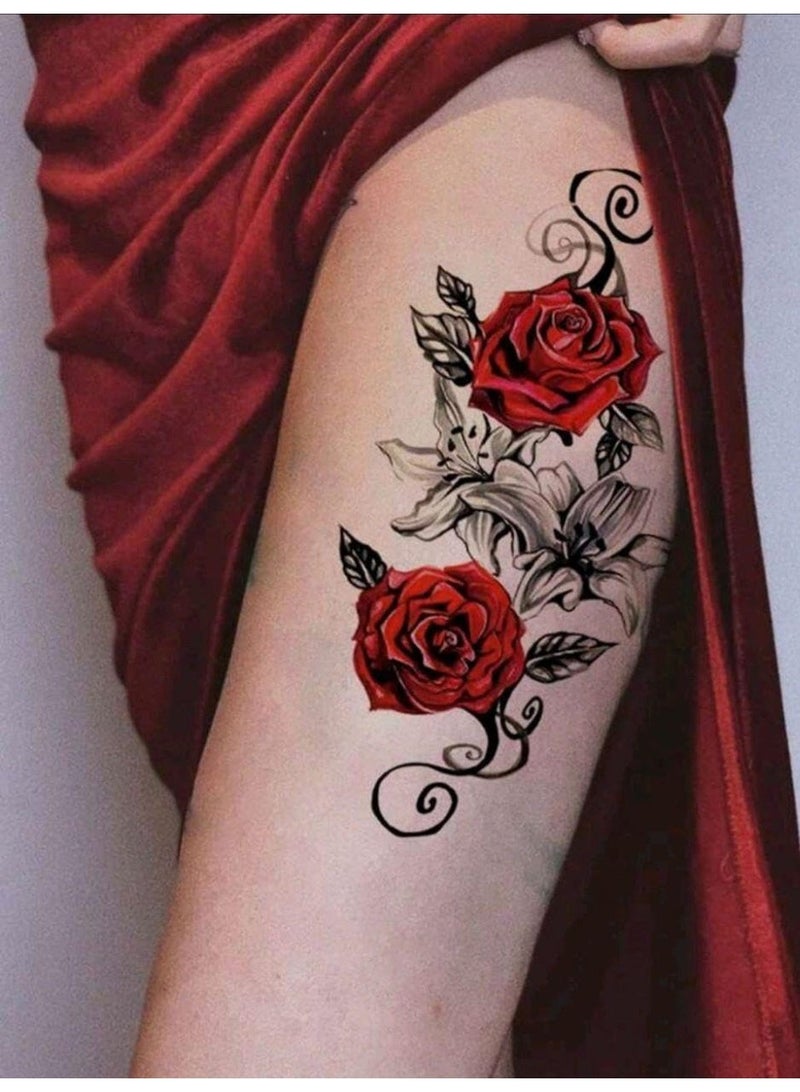 شي إن SHEIN-3D Rose Pattern Waterproof Temporary Tattoo Stickers - Image 2